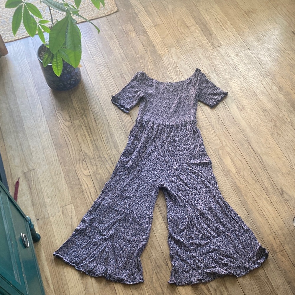 Natural Life Purple Patterned Jumpsuit SZ XS/S